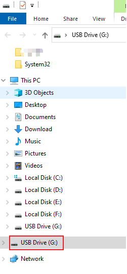 The way to access the SD card.