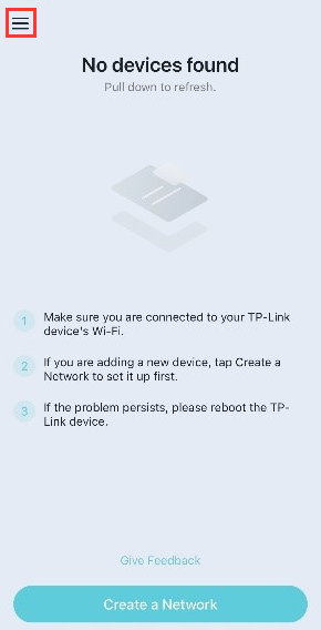 Ttap the Menu icon in the upper left corner of the app.