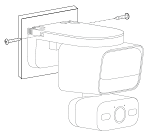 The positions to install the camera screws.