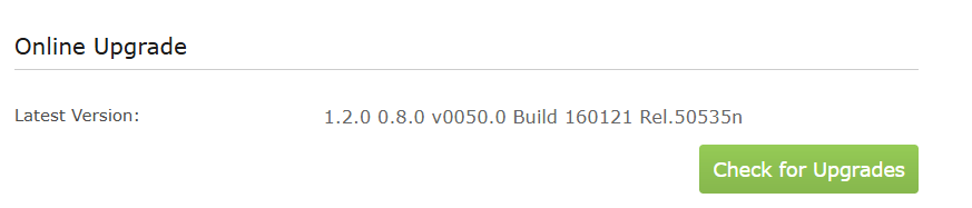 The interface of Online Upgrade.