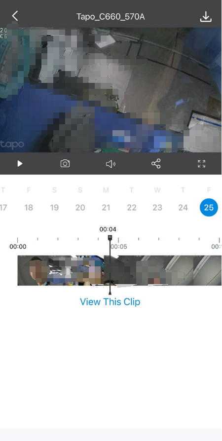 “View This Clip” option in the app.