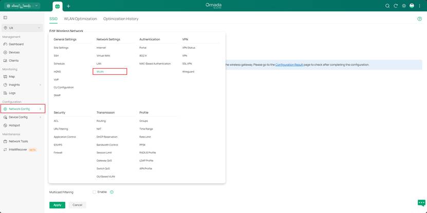Configuring the Multicast Filtering function on the AP.