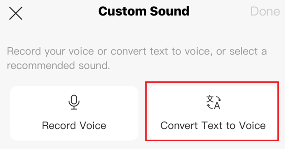 Tap Convert text to Voice.