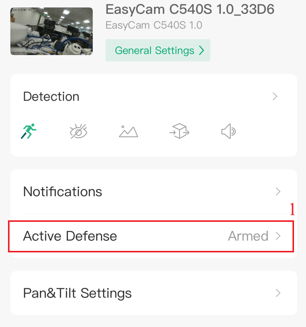 Go to active defense page.