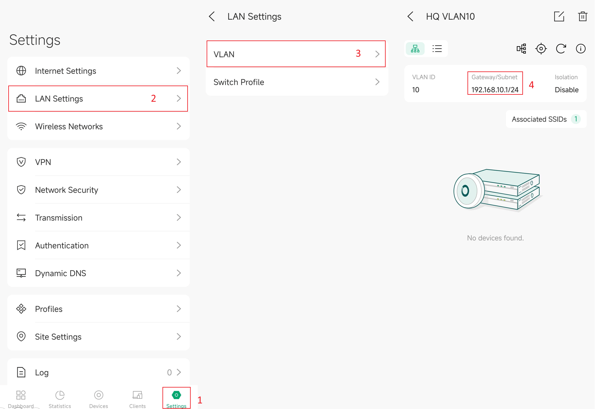 How to find LAN configured in remote site.