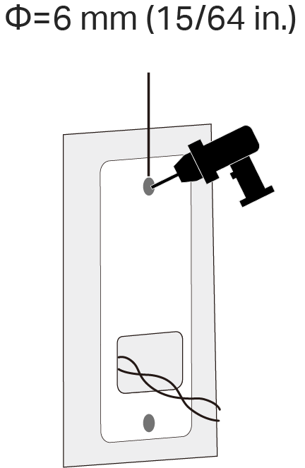 The drilling method when using hardwire.