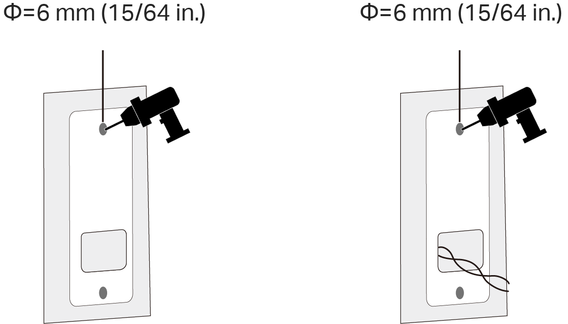 Drilling method when using mount installation.