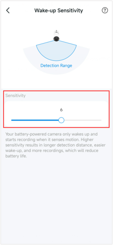 Wake-up sensitivity adjustment method.
