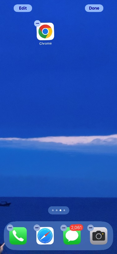 A phone page showing Edit and Done buttons