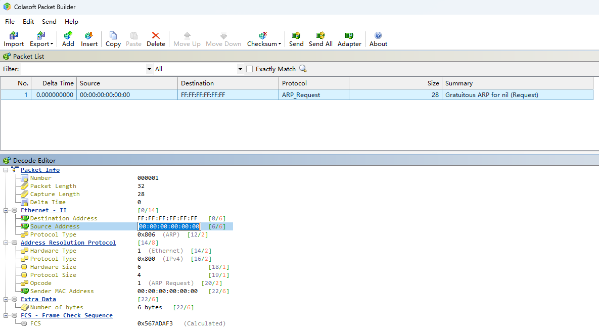 Modify the source MAC address.