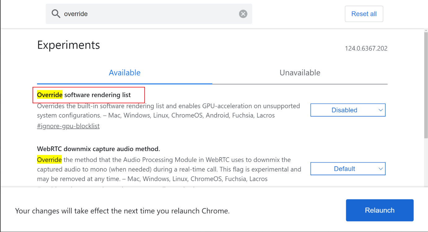 Showcase mentioned configuration.