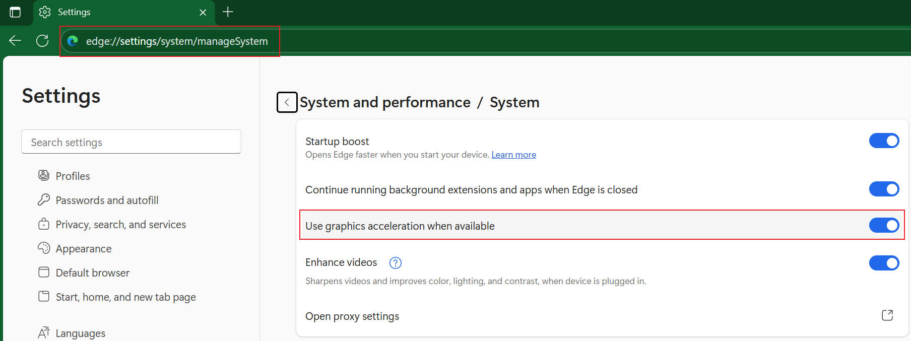 Showcase mentioned configuration.