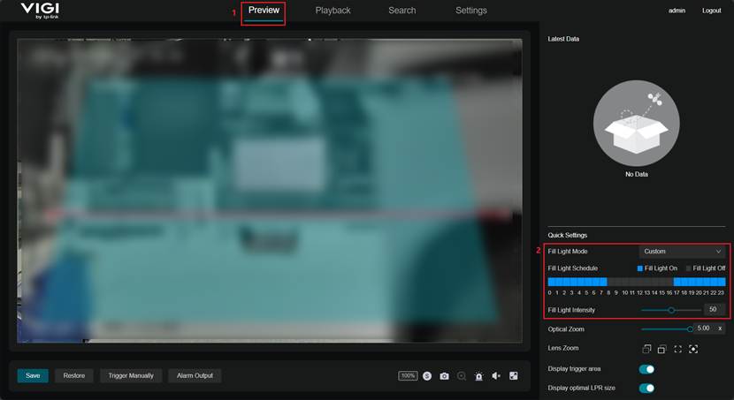 Show path of Fill Light Mode.