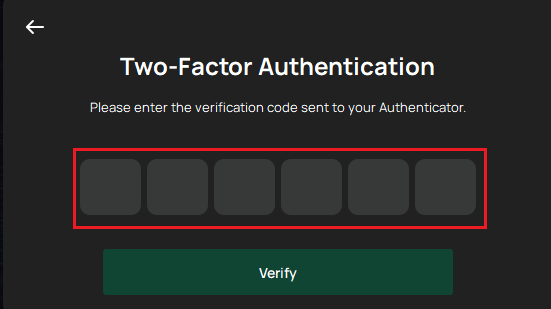 Enter the 2FA token before login to VIGI PC Client.
