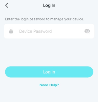 Log in to the router with the device password.