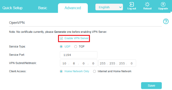 The PPTP VPN connection has been created and is ready to use.