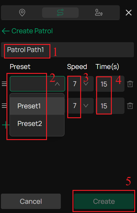 Configure the patrol.