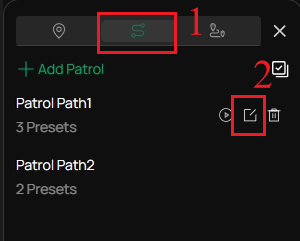 Click edit button to modify the patrol configuration.
