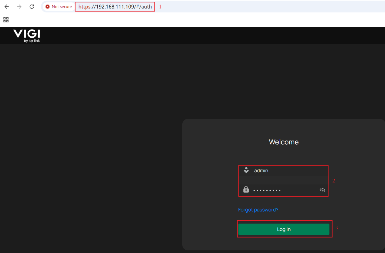 Login to PTZ5425’s web interface.