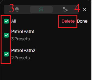 Batch delete the patrol.