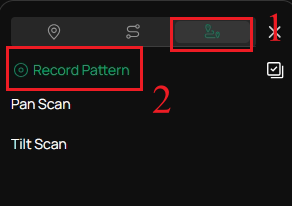 Click record button in Pattern scan page.