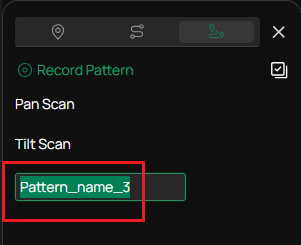 Rename the recorded pattern.