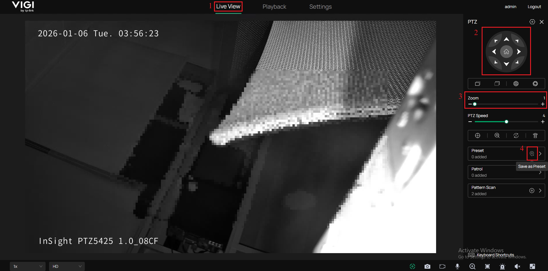 Configure the preset.