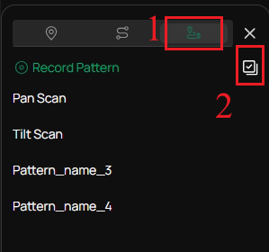 Show the location of the batch button.