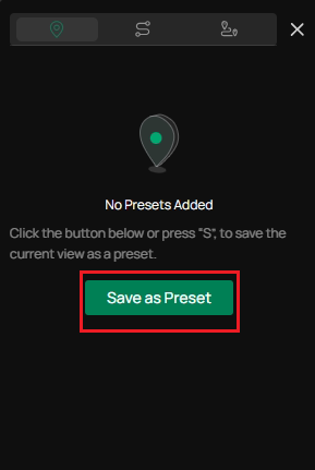 Click save as preset to create a preset.