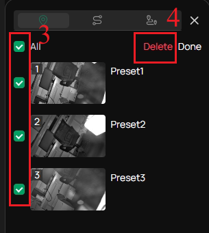 Batch delete the presets.