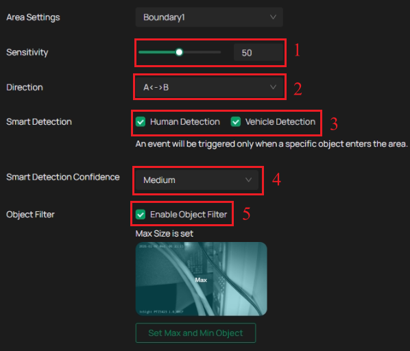 Configure the parameters.