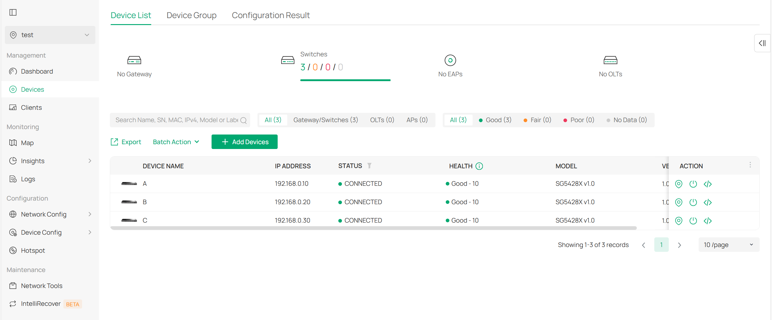 Devices adopted in the controller.