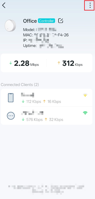 Three-dot button in the top right corner.