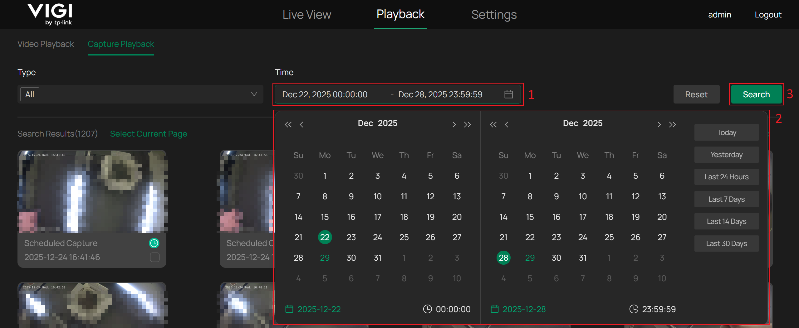 Search images by Time.