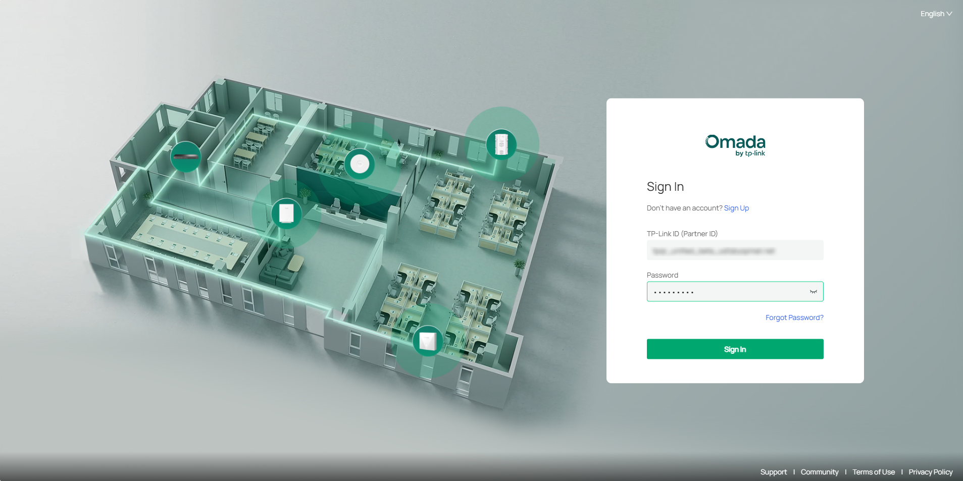 Log in to Omada Design Hub with TP-Link ID.