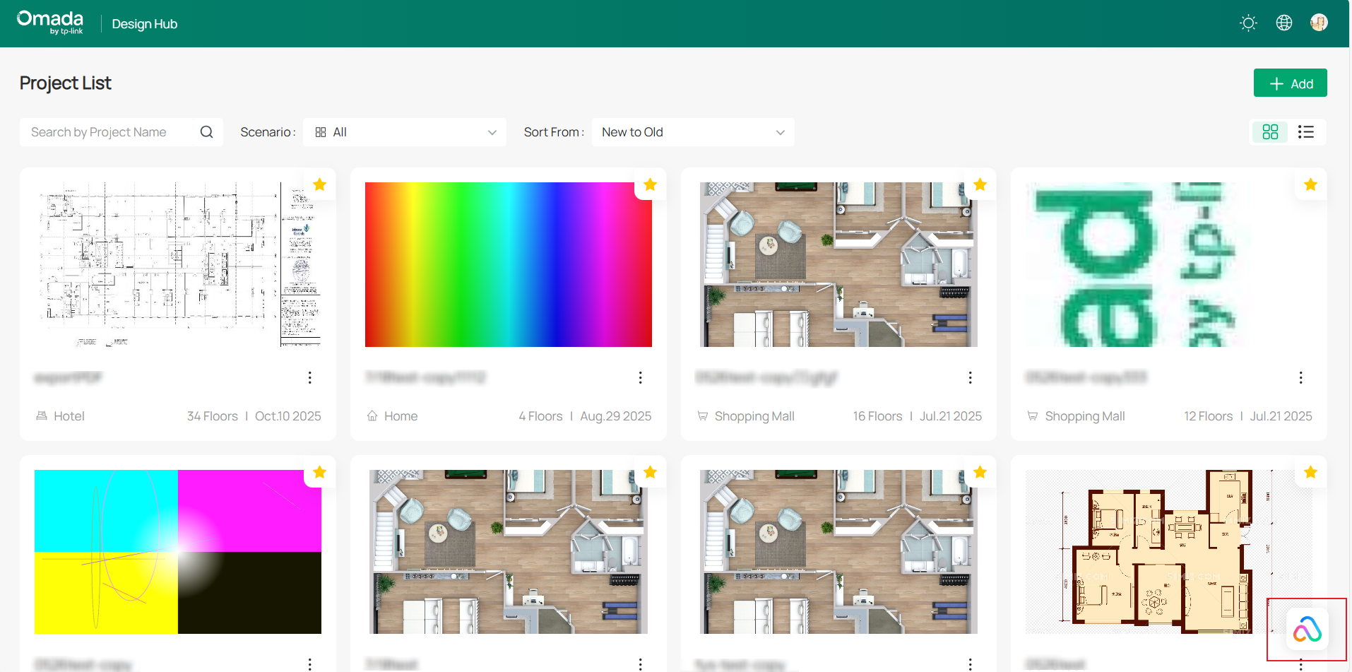 Show the Omada AI Sales icon location.
