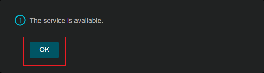 Click ok to finish the configuration.