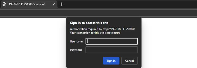 Required fill in Username/password.
