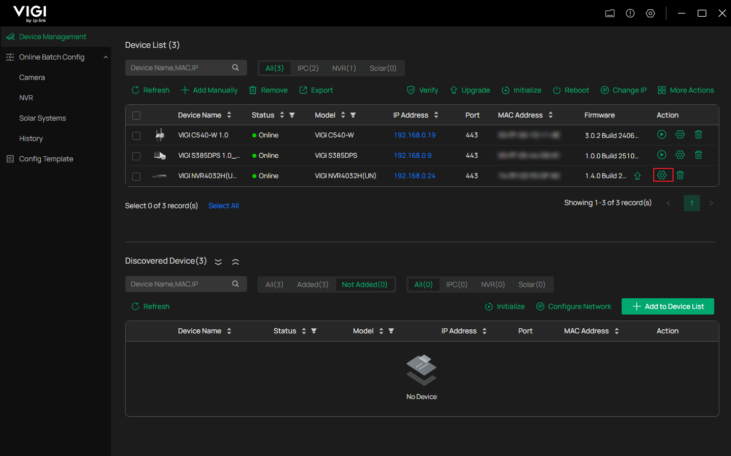 Show the location of the gear icon button.