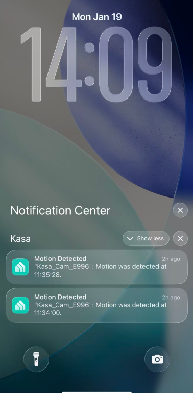 Example showing how a notification appears on a mobile device.
