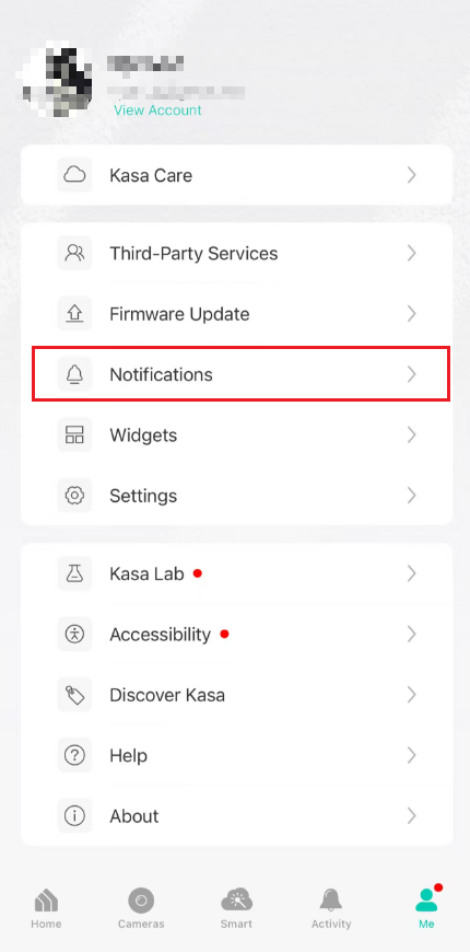 The location of “Me” button.