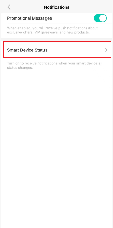 Tap “Smart Device Status”.