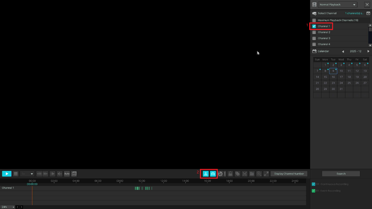 Filter the results for people and vehicles.
