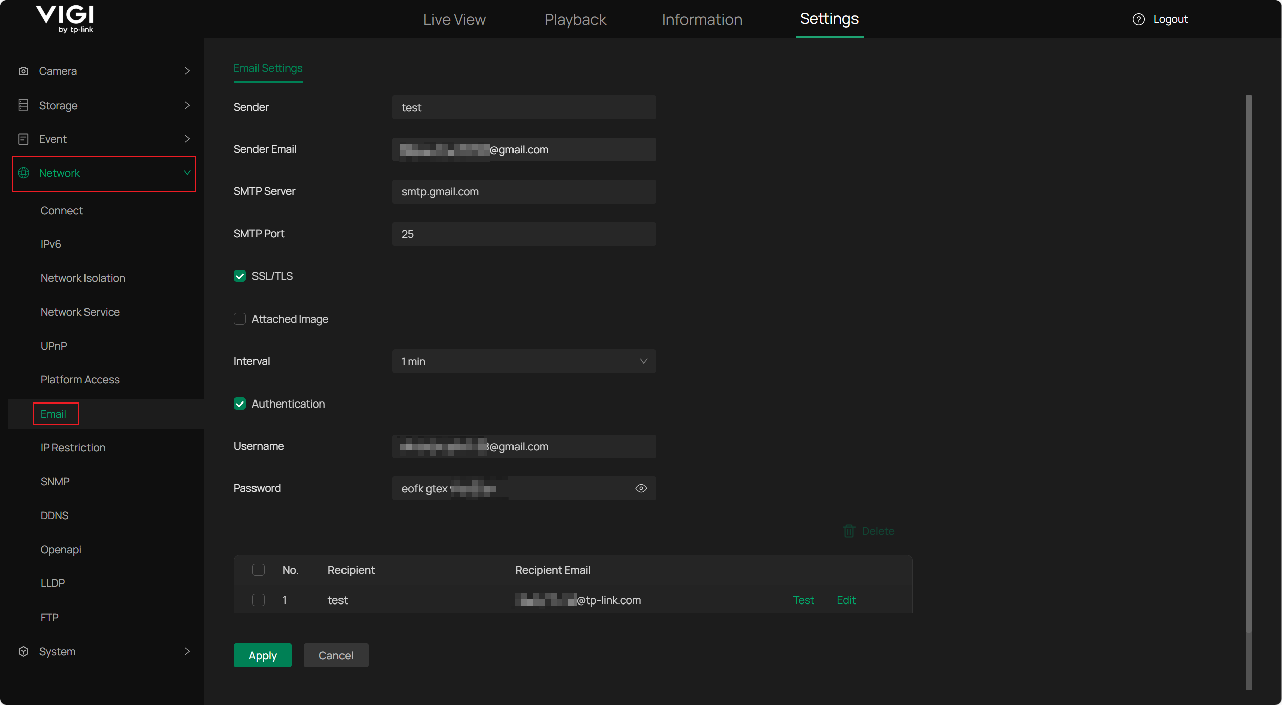 Configure the Mail Server.
