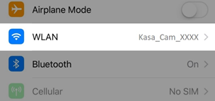 The WiFi settings on the phone.
