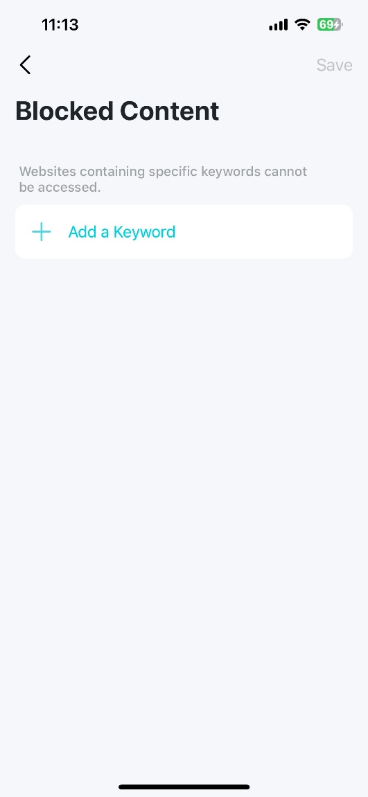 The Block Content page.