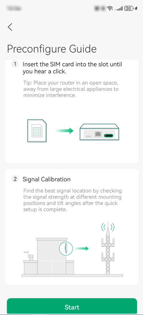 Show preconfigure guide.
