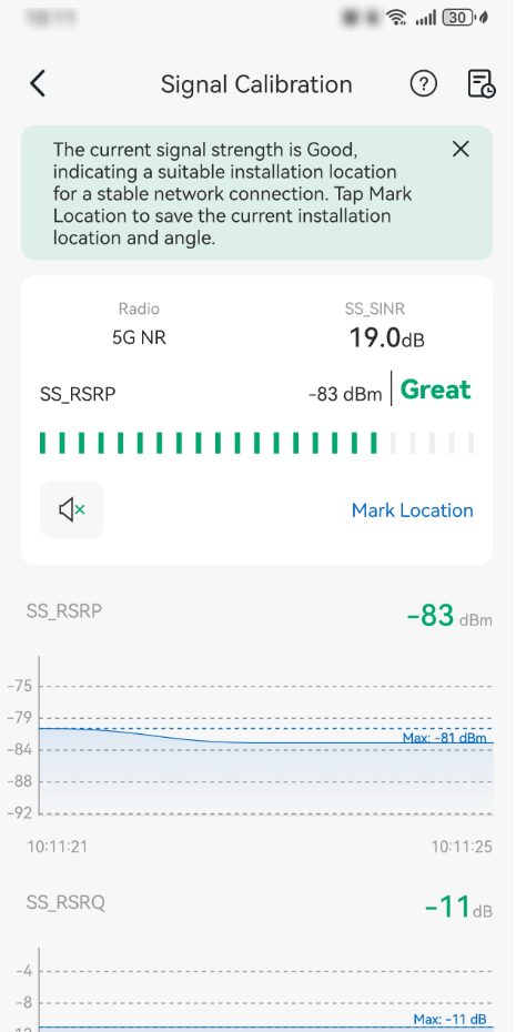Show the signal calibration page.