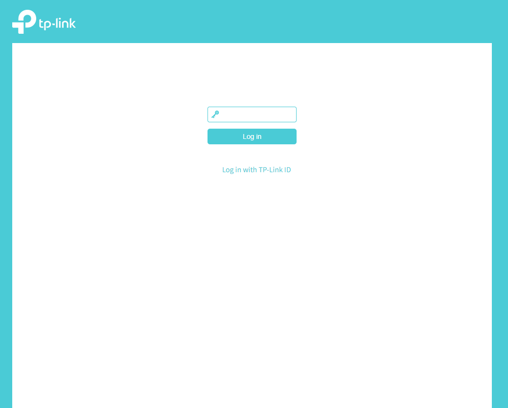 The logging page of the web portal.