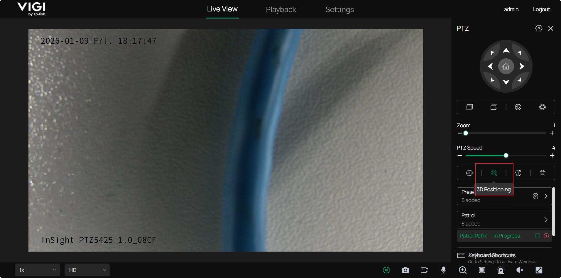 Button of 3D positioning, when the button is highlighted, meaning 3D positioning is enabled